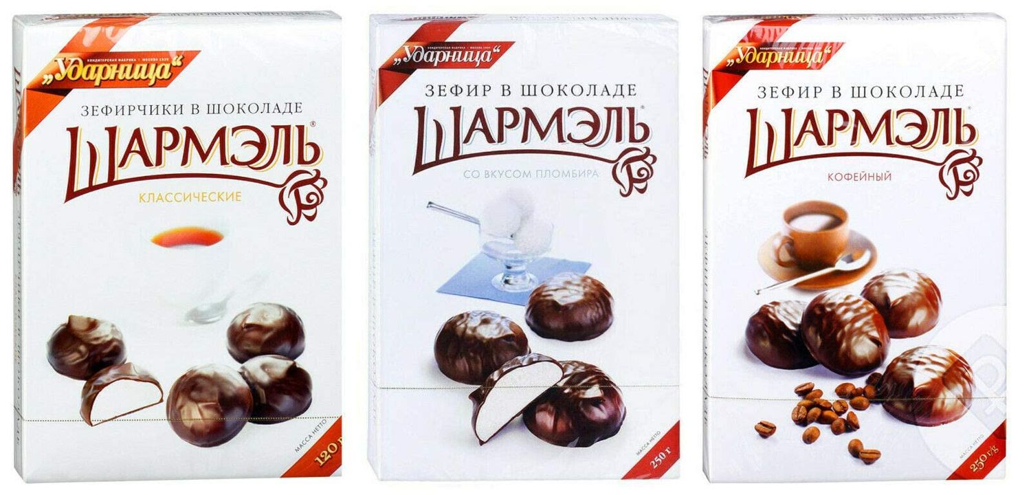 Marshmallow Chocolate Covered 3 Flavour Sharmel ZEFIR ????? ??????? ? ????????