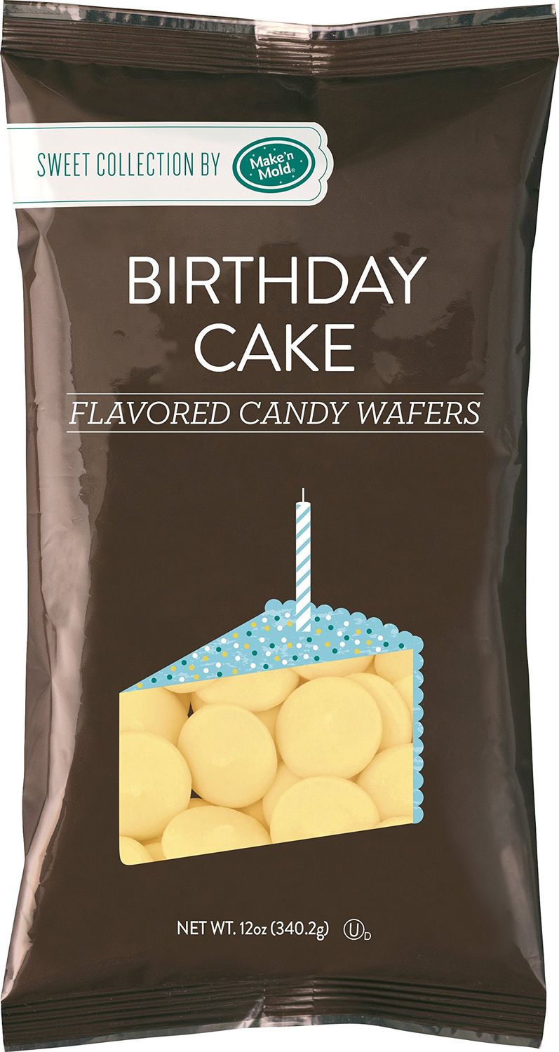 Make N Mold Birthday-Cake-Flavored Melting Candy Wafers, 12 Ounce