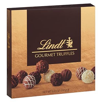 Lindt Gourmet Chocolate Candy Truffles Gift Box, Assorted Chocolate Candy Truffles, 6.8 oz.