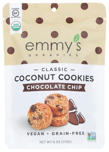 Emmy&#39;s Organics Organic Chocolate Chip Coconut Cookies, 6 oz