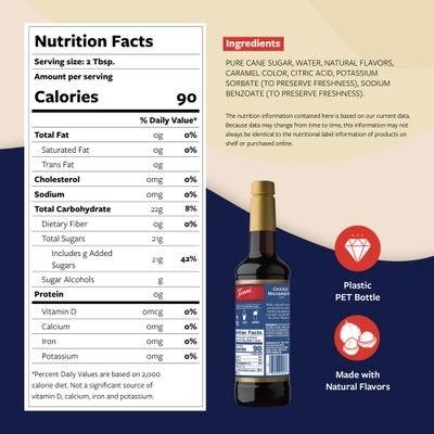 Torani Coffee Syrup, Chocolate Macadamia Nut Flavored Syrup for Drinks, 25.4 Fl Oz