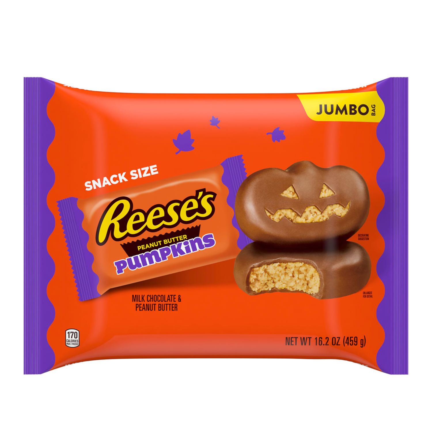 Reese&#39;s Peanut Butter Pumpkins Sanck Size Milk Chocolate 459g
