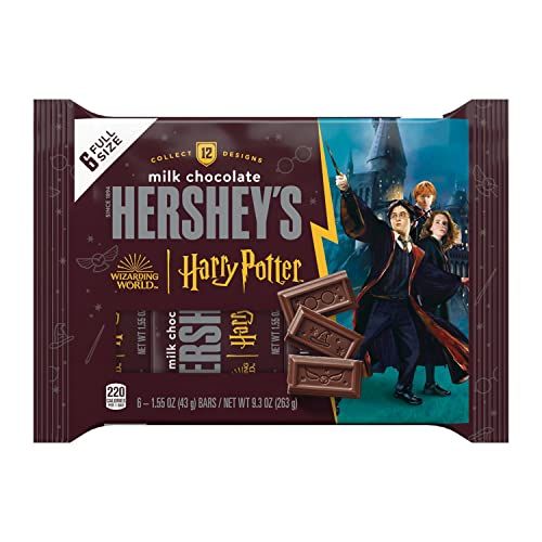 HERSHEY&#39;S Milk Chocolate Harry Potter, Halloween Candy Bars, 1.55 Oz (6 Count)