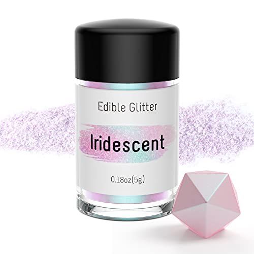 Jelife Prism Powder Edible Glitter for Drinks - 5 Grams Cocktail Drink Glitter Food Grade Luster Shimmering Glitter Vegan Metallic Food Coloring Sprinkle for Cake Decorating, Chocolates, Fondant Pops