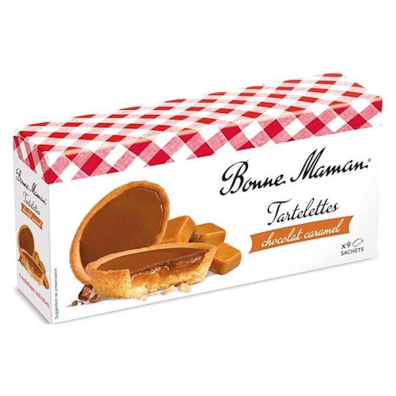 French Bonne Maman Caramel Tartelettes Bonne Maman-Tartelette Chocolat Au Lait Caramel Bonne Maman-5 Bag Pack