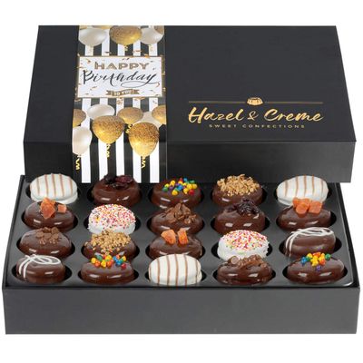 Birthday Gift Basket - Happy Birthday Cookies Gift - Chocolate Covered Cookies - Chocolate Gift Box - Gourmet Food Gifts (Extra Large Box)