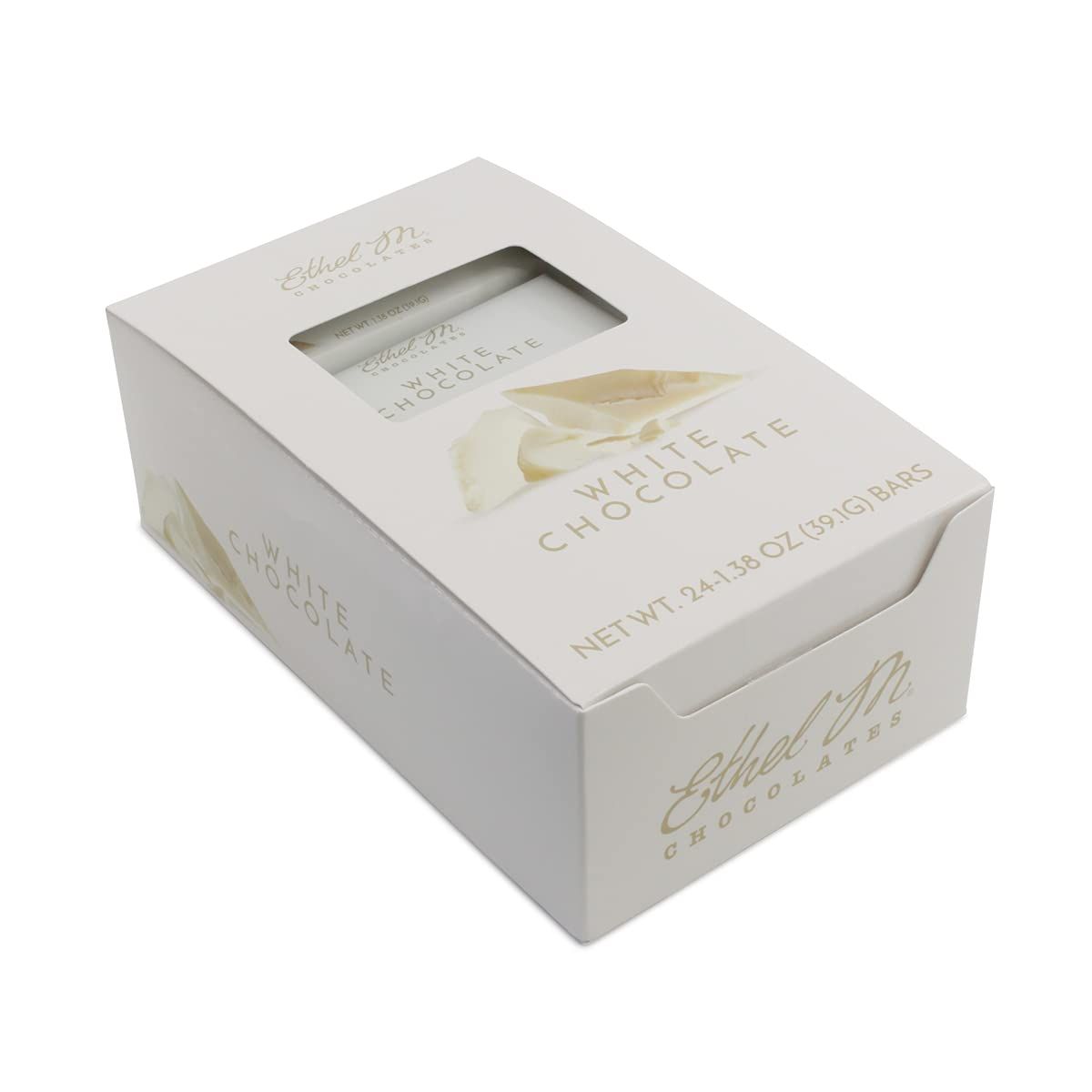 Ethel M Chocolates Premium White Chocolate Bars - 24-Piece White Chocolate Box Set