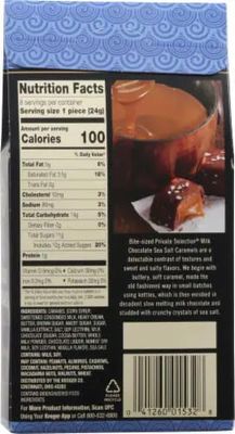 generic Private Selection Milk chocolate Sea Salt Caramel Kettle Cooked 6.8 oz (Pack of 4), Big