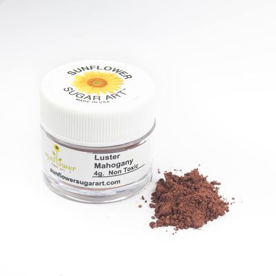 Brown Mahogany Edible Luster Dust |6 Grams Food Grade Cake Dust Shimmer Powdered, Edible Metallic Powder Food Coloring for Cake Decorating, Chocolates, Fondant, Drinks, Painting, Vegan