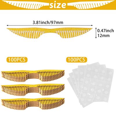 OIIKI 100PCS Chocolate Decoration Golden Hollowed Wings, Gold Wings Candy Decorations with Dot Tape DIY Crafts Supplies for Cake Birthday Christmas Party