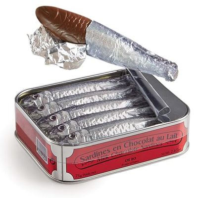 Sardines en Chocolat au Lait - Milk Chocolate Sardines in a Gift Tin_AB