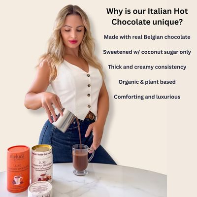 Rayluca Italian Style Hot Chocolate - Plant Based Thick and Creamy 9 oz