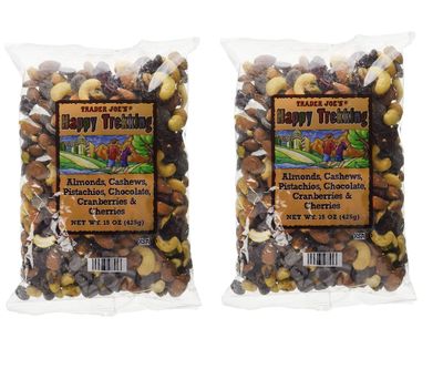 Trader Joe&#39;s Happy Trekking Almonds, Cashews, Pistachios, Chocolate, Cranberries &amp; Cherries - 15 oz, (Pack of 2)