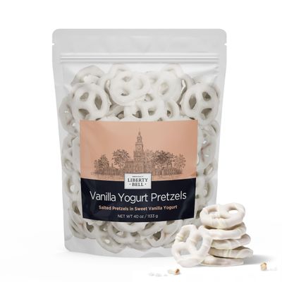 Liberty Bell Vanilla Yogurt Covered Mini Pretzels, 40 Ounce Bag