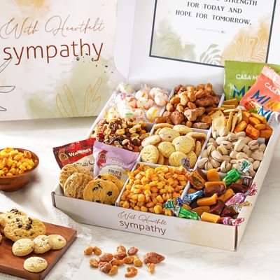 Broadway Basketeers Sympathy Gift Baskets Snack&amp; Sweets Chocolates Gifts for Condolences Bereavement for Loss of Loved One, Kosher Shiva Sorry for Your Loss Sympathy Basket