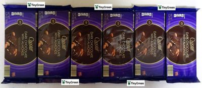 Choceur Dark Chocolate with Almonds Smooth Dark Chocolate with Roasted Almonds 49% Cocoa 5.29oz 150g (Pack of Six)