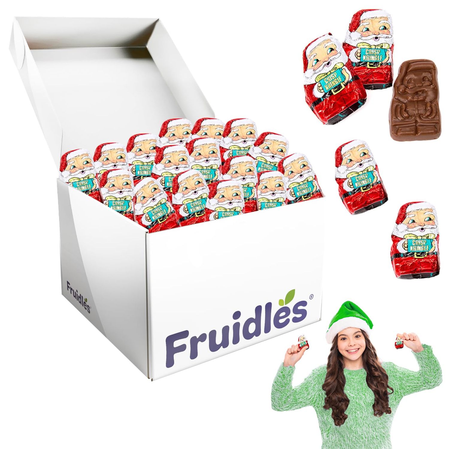 Christmas Milk Caramel Chocolate Kringles Party Bag Fillers, Individually Wrapped Foils, Kosher Certified Dairy (5 Pounds (Bulk))