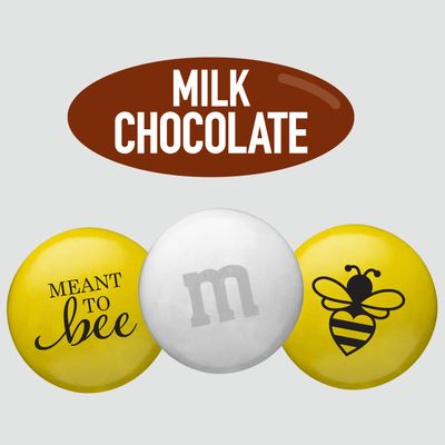 M&amp;M'S Milk Chocolate Meant To Bee Candy, 5lbs of Bulk Candy for Engagement Party, Bridal Shower, Wedding Gifts, Wedding Favors and Candy Buffet Chocolate Bar