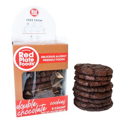 Red Plate Foods Double Chocolate Cookie, Delicious Allergy Friendly Food, Vegan, Non Gmo, Vegetarian, Free From Tree Nuts,, 10.5Count (Pack Of 6)