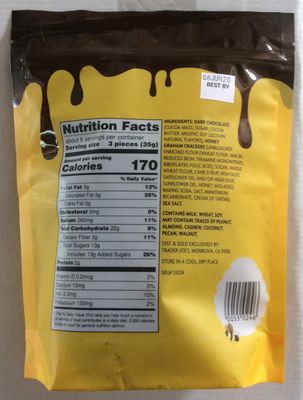 Trader Joe's Dark Chocolate covered Honey Grahams with Sea Salt