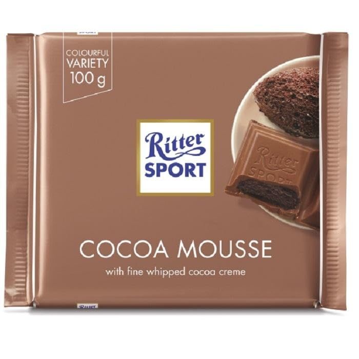 Ritter Sport Cocoa Mousse Chocolate, Fresh from Germany, Alpine Milk Chocolate with Whipped Cocoa Crme Filling, 3.5 Ounce (Pack of 11)