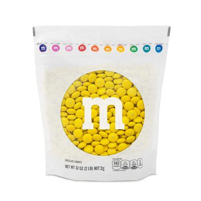 M&amp;MS Yellow Milk Chocolate Candy, 2lbs of M&amp;M&#39;S in Resealable Pack for Candy Bars, Easter, Graduations, Birthdays, Dessert Tables &amp; DIY Party Favors