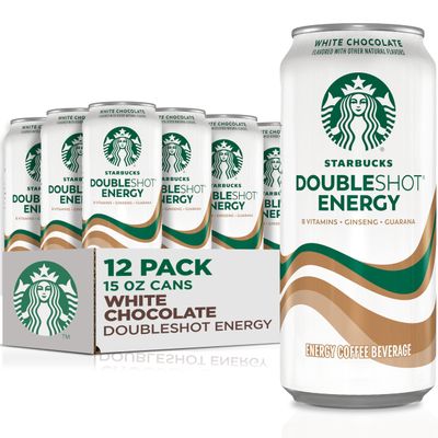 Starbucks Doubleshot Energy Drink Coffee Beverage, White Chocolate, Iced Coffee, 15 fl oz Cans (Packaging May Vary) (Pack of 12)