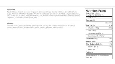 Southern Grove Retreat Trail Mix With Almonds Dark Chocolate and Cashews (2 Bags 15oz Pack) Snack Snacking Hiking Travel Food