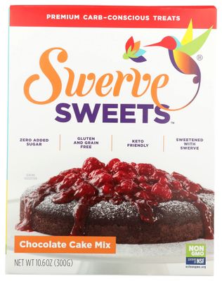 Swerve Sweets Chocolate Cake Mix, Gluten Free, Grain Free, 10.6 Ounces (Pack Of 6)