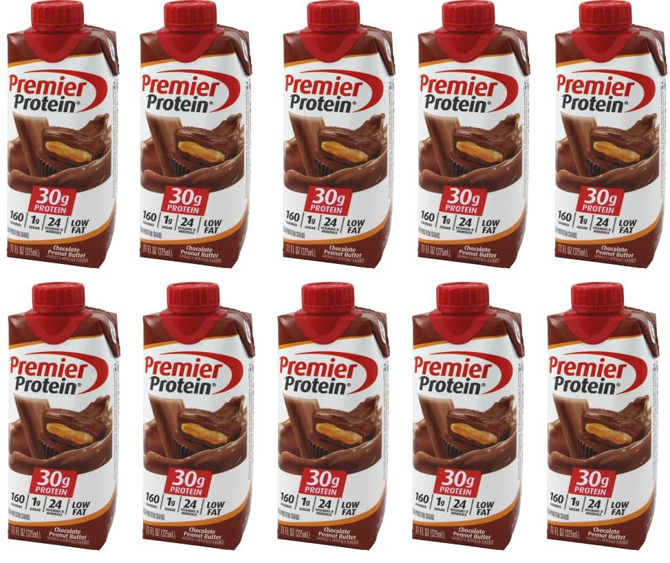 Niro Assortment | Protein Shake | Chocolate Peanut Butter Flavor 10 Pack | Bundle includes Beverage Sleeve