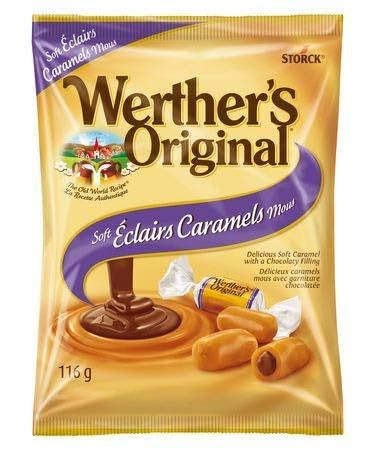 Werther&#39;s Original Soft Eclairs Caramel Candies, 116g/4.1oz, (Imported from Canada)
