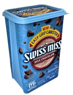 SWISS MISS Milk Chocolate Flavored Hot Cocoa Mix, 38.27 OZ Square Canister