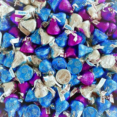 Mega Chocolate Kiss Mix, Bulk, Milk Chocolate, Dark Chocolate &amp; Cookies and Cream Assortment, Individually Foil Wrapped Variety Pack, Party Assortment (Milk, Dark &amp; Cookies and Cream, 2 Lbs.)
