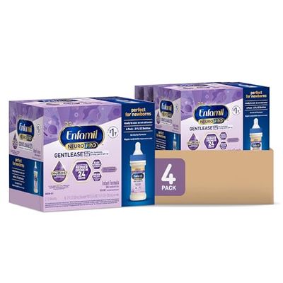 Enfamil NeuroPro Gentlease Baby Formula, Brain Building DHA, HuMO6 Immune Blend, Designed to Reduce Fussiness, Crying, Gas  Spit-up in 24 Hrs, Ready-to-Feed Infant Formula, Liquid, 2 Fl Oz (24 Count)