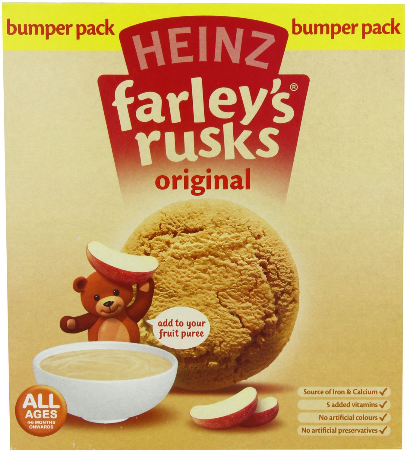 Heinz Farley&#39;s Rusks, Original Flavor, 300g Boxes (Pack of 6)