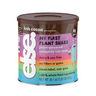 ELSE NUTRITION Plant-Based Kids Protein Shake Powder for Ages 2-12. Dairy-Free First Kids Complete Nutrition Shake with Plant Protein and 25 Vitamins  Minerals, Chocolate, 1- Pack