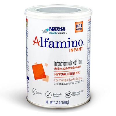 Alfamino Hypoallergenic Amino Acid Based Infant Formula w Iron, Formula for Cows Milk Protein Allergy, 14.1 Ounces (Packaging May Vary)