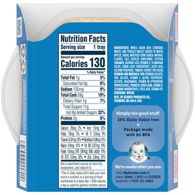 Gerber Breakfast Buddies Hot Cereal with Real Fruit Apple Cinnamon 4.5 Ounce