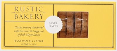 Rustic Bakery Handmade Cookies, Meyer Lemon Shortbread, 4 oz