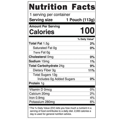 Real Food Blends Mini - Prunes, Pears  Pumpkin - Pureed Blended Snack for Feeding Tubes, 4 Oz Pouch (Pack of 12 Pouches)