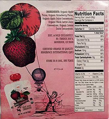 Trader Joe's Apple Strawberry Fruit Sauce Crushers