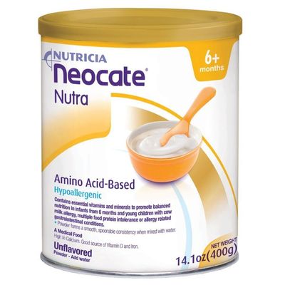 Nutricia Neocate Nutra - Amino Acid-Based, Dairy-free, Hypoallergenic Solid Food with a Cereal-Style Consistency - With Calcium, Vitamin D, and Iron - 14.1 Oz Can (Pack of 1)