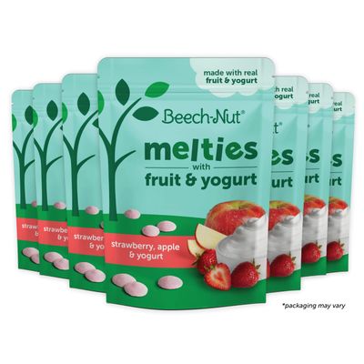 Beech-Nut Melties Baby  Toddler Snack Melts, Strawberry Apple Yogurt, 1 oz (7 Pack)