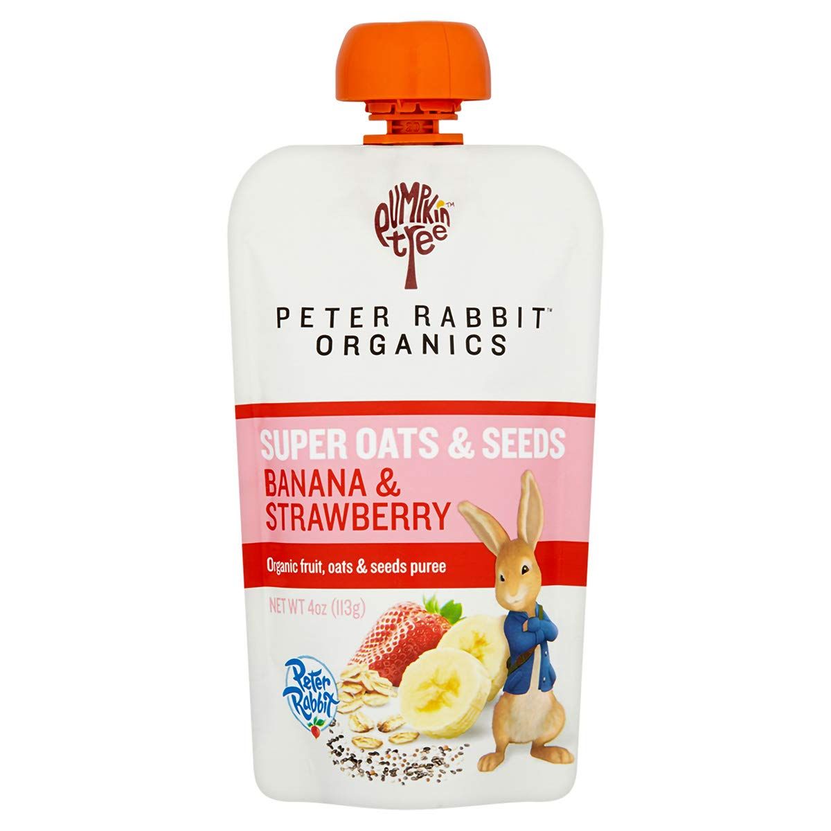 Pumpkin Tree Organics Super Oats  Seeds, Banana  Strawberry Fruit Packet, 4 Ounce (Pack of 10)