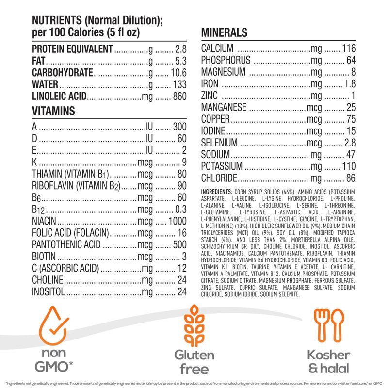 PurAmino Hypoallergenic Infant Drink, for Severe Food Allergies, Omega-3 DHA, Iron, Immune Support, Powder Can, 14.1 Oz (4 Count)