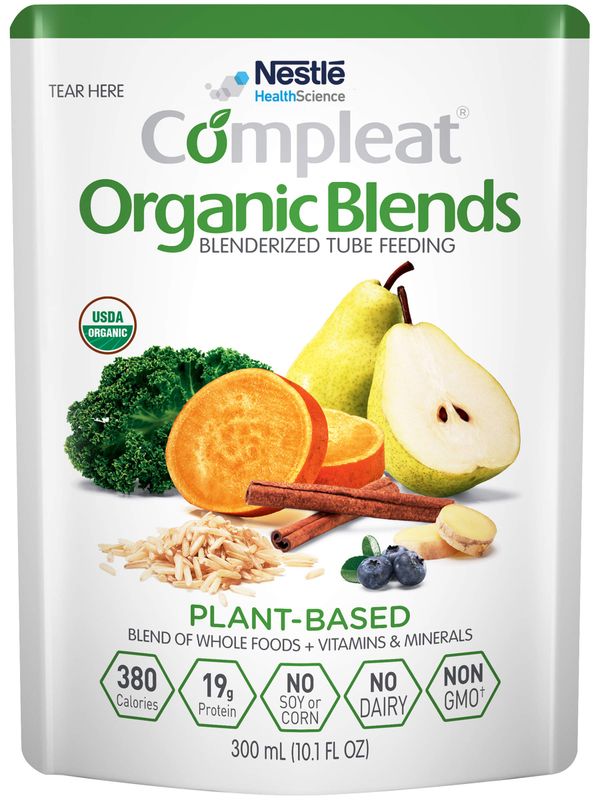 Compleat Organic Blends, Plant Based, Blenderized Tube Feeding - Blend of Whole FoodsVitamins  Minerals - 10.1 FL OZ (Pack of 6)