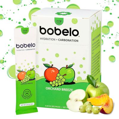 Bobelo Self Carbonating Hydration Packets, Orchard Breeze, 30 Pack, Sparkling Water  Soda Alternative, Sugar Free Electrolytes Powder Packets, Water Enhancer Drink Mix, Low Calorie, Keto Friendly