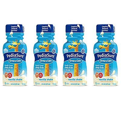 PediaSure Grow  Gain Nutrition Shake For Kids, Vanilla, 8 fl oz (Pack of 4)