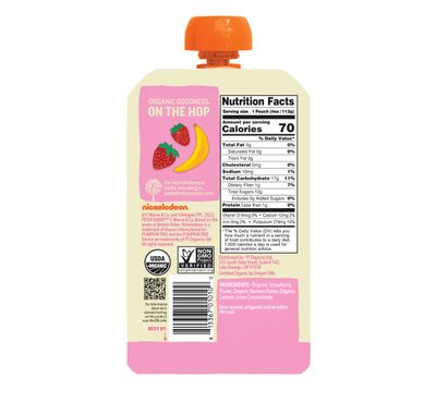 Pumpkin Tree Peter Rabbit Organics Strawberry and Banana Pure Fruit Snack, 4 Ounce (Pack of 10)
