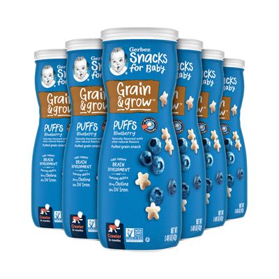 Gerber Baby Snacks Puffs, Blueberry, 1.48 Ounce (Pack of 6)